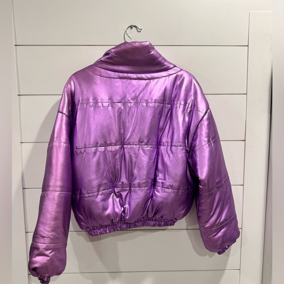 Tach purple metallic mirna puffer jacket - Picture 8 of 10